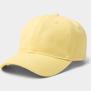 Unisex corn vanilla yellow minimalist 100% cotton essential cap hat NWT